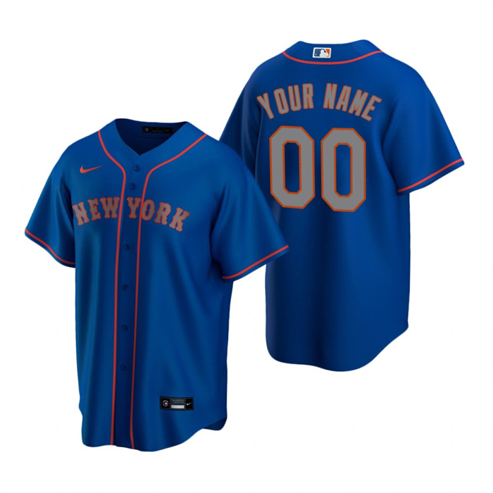 Youth New York Mets Active Player Custom Blue Cool Base Stitched Baseball Jersey